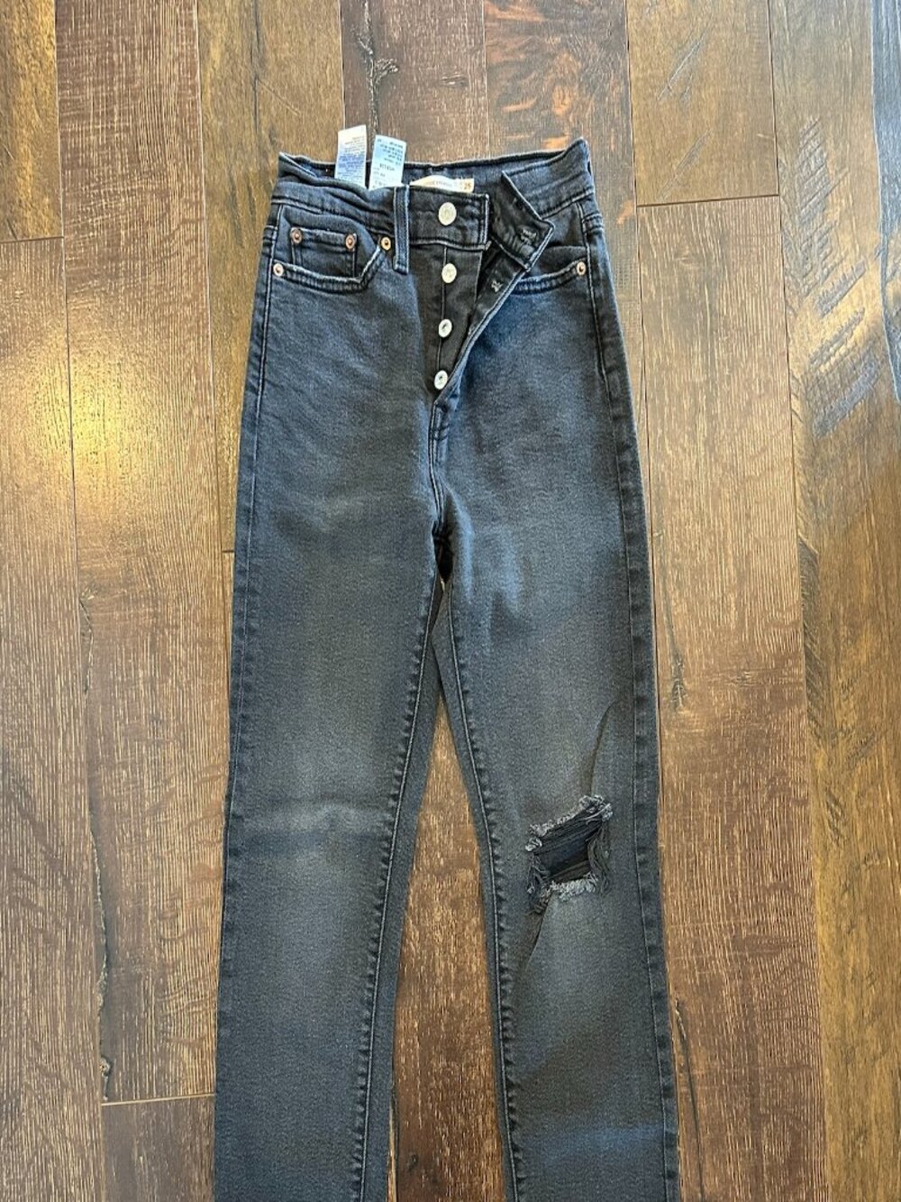 Levi's Wedgie Straight Ankle Women's Jeans - Black Wash 25 x 28